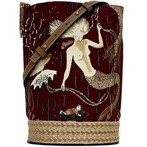Loewe Shoulder Bag Gate Bucket Brown Paulas Ibiza Straw Tan Crossbody Mermaid